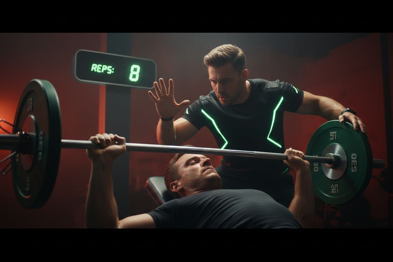 Bench press with coach