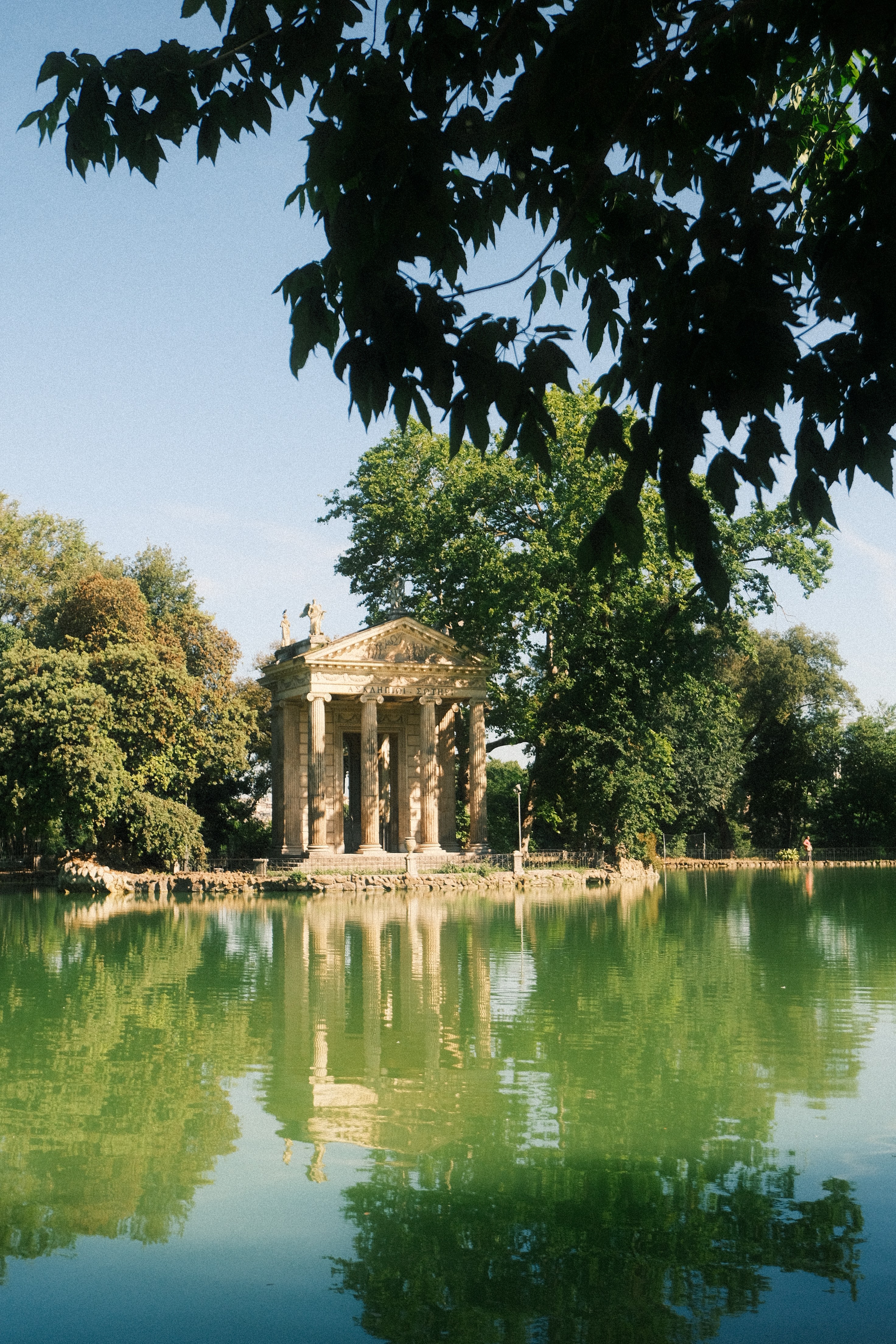 a person standing in front of a building