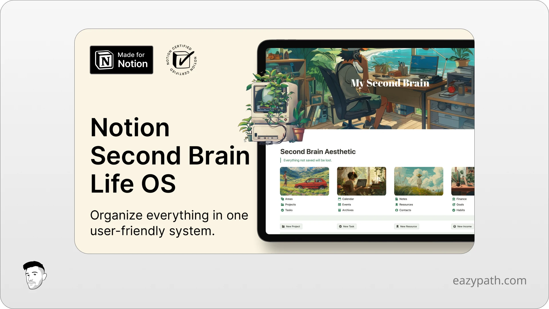 Aesthetic Notion Second Brain Life OS