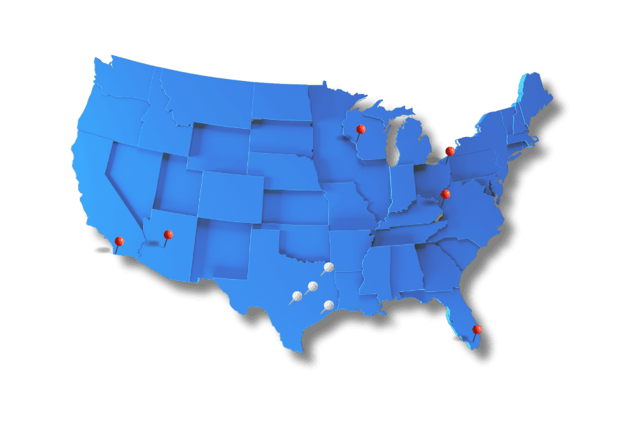 Map of local calendar sites and future calendar sites