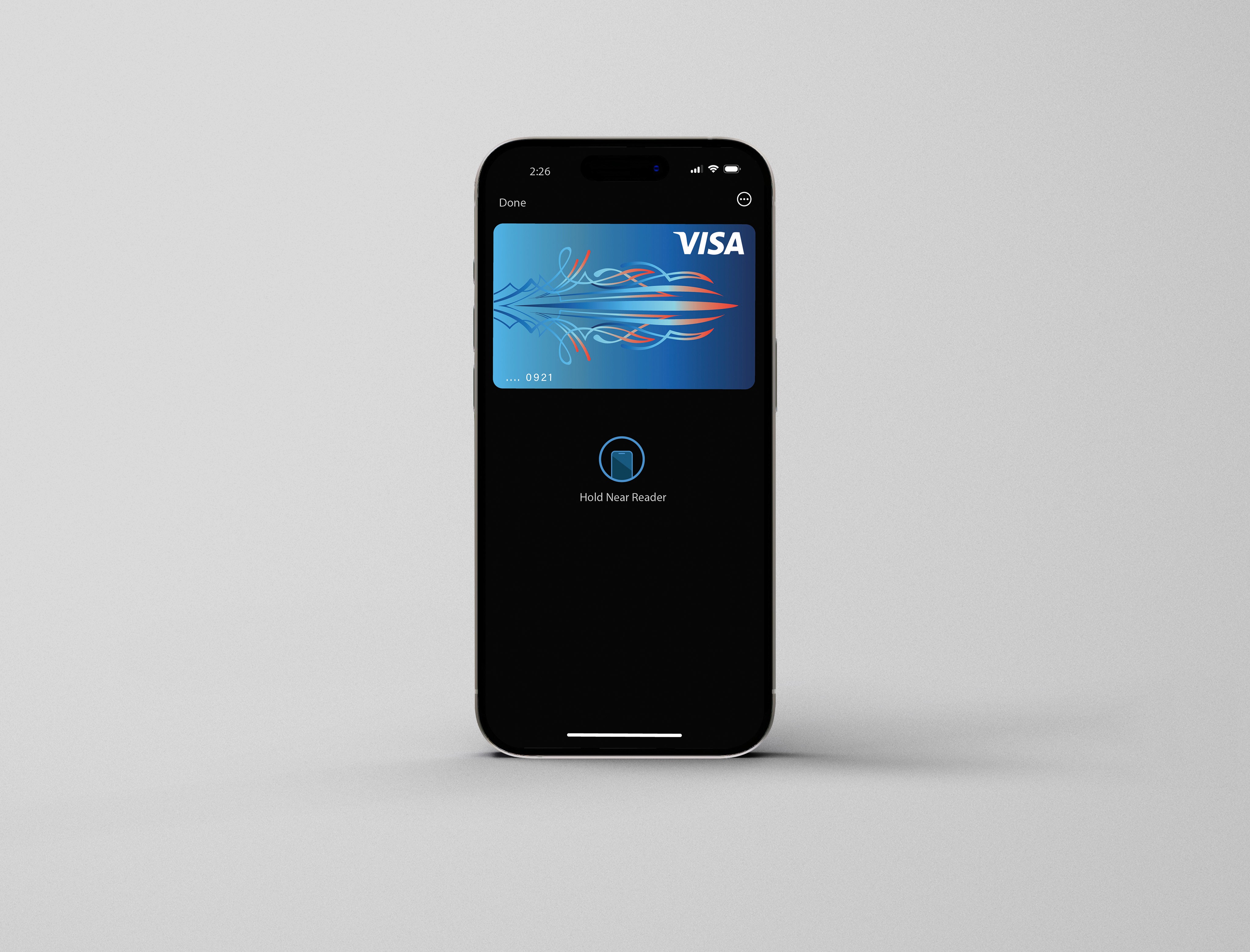 Blue debt card