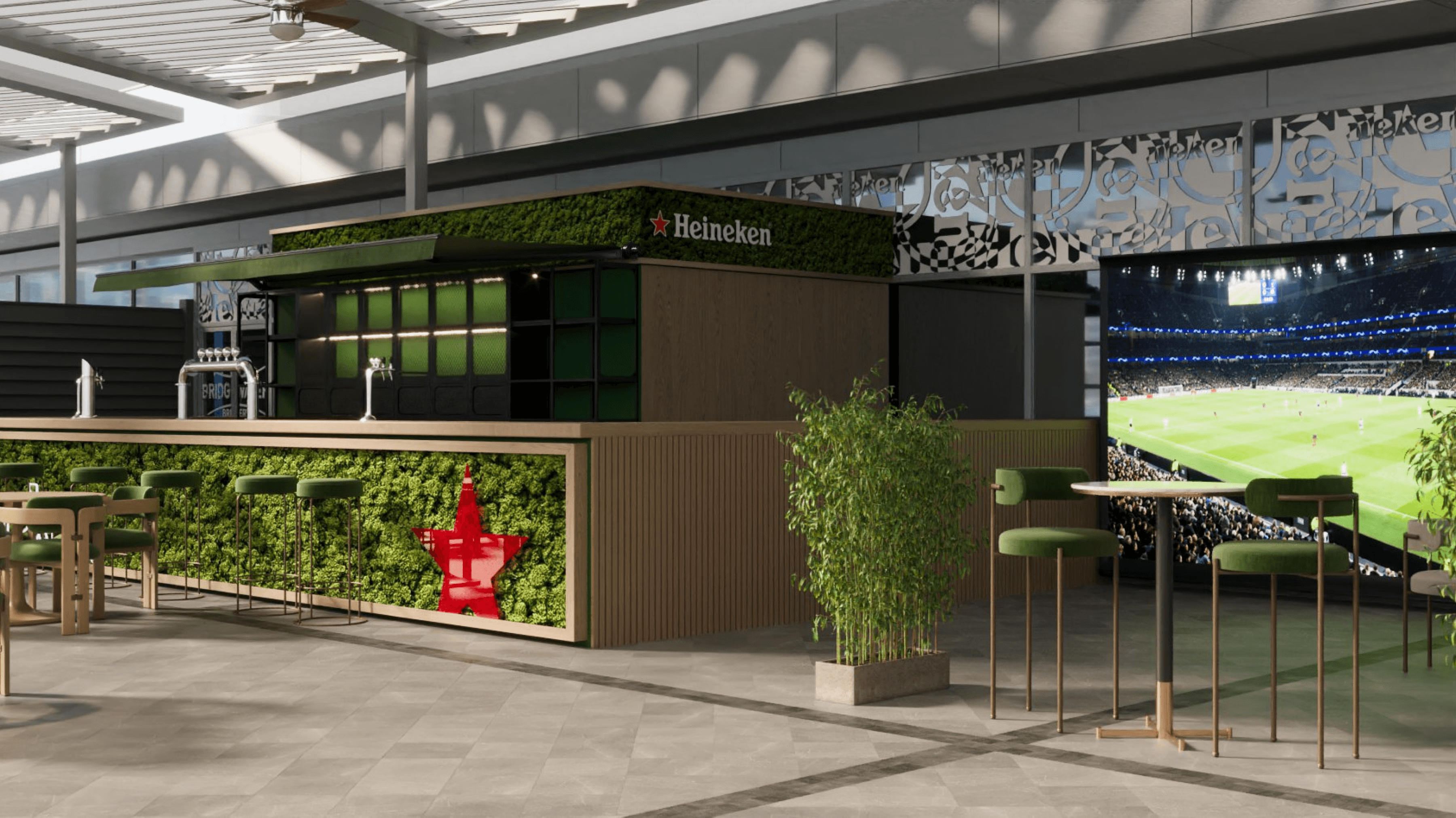 Case study cover image for Heineken offline brand zone concepts in the United Arab Emirates, created by our team