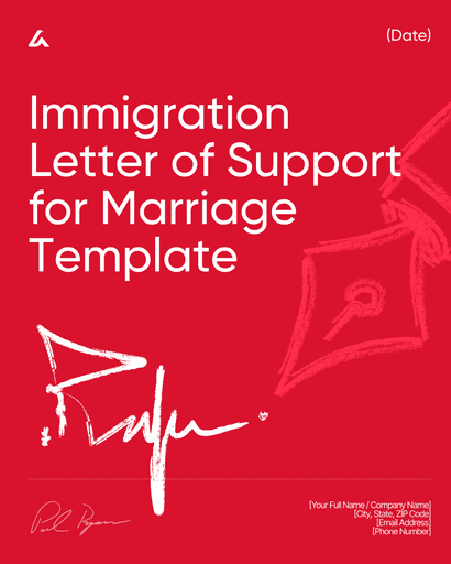 Immigration Letter of Support for Marriage Template