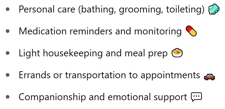 Services Commonly Needed: