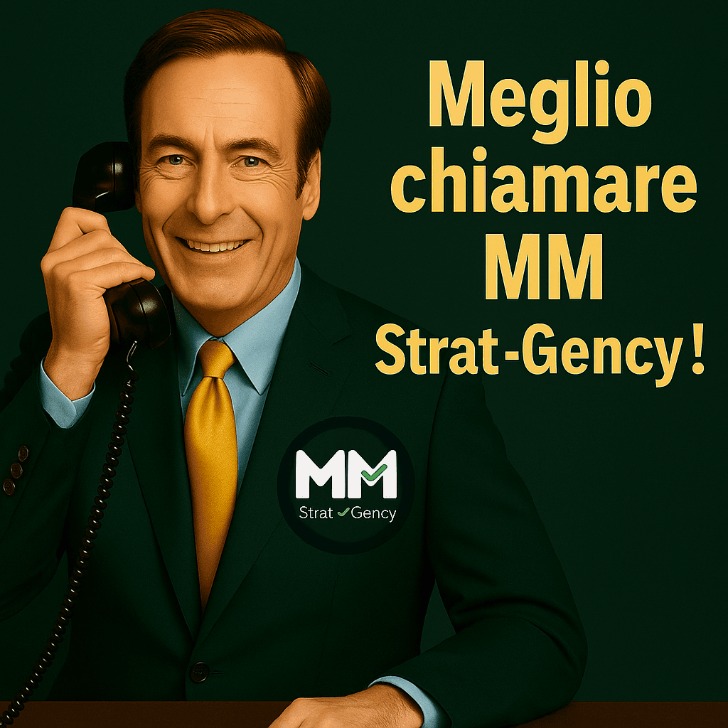 Campagna pubblicitaria MM Strat-Gency – agenzia digitale a Torino per strategie modulari e crescita online