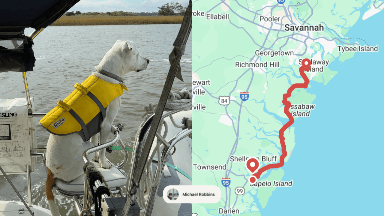 The ICW Skidaway narrows to Crescent river