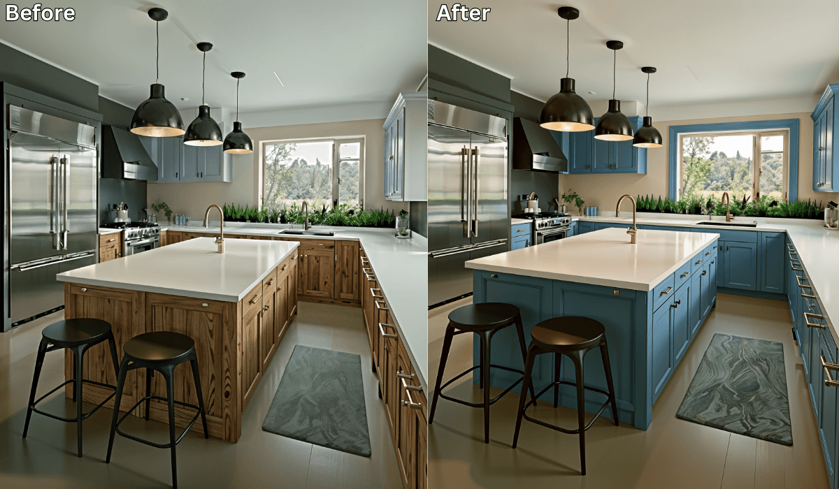Before You Repaint Your Cabinets, See the Color Change with AI