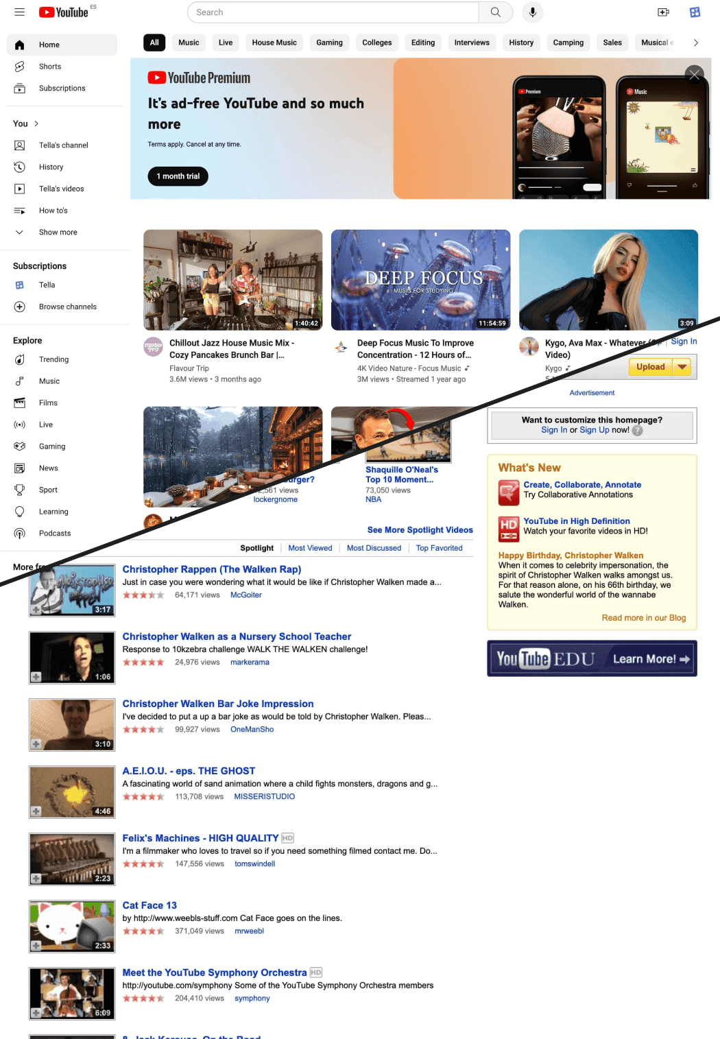 YouTube wayback machine