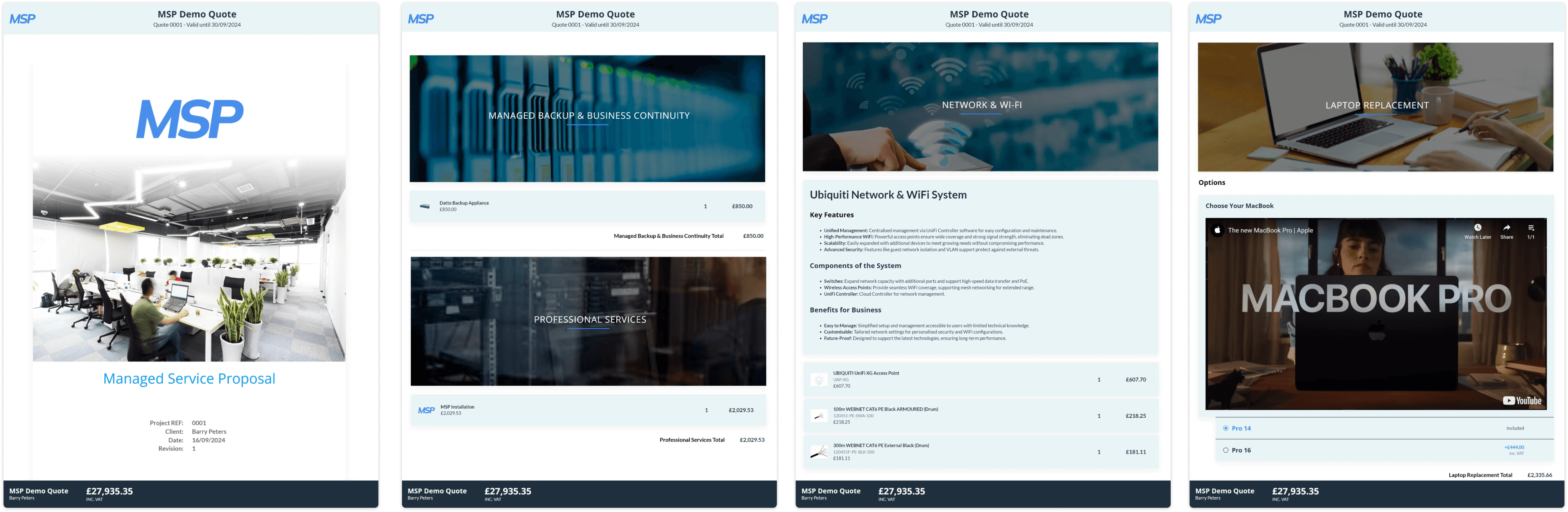 Branded IT and AV proposal software for MSPs to close deals faster