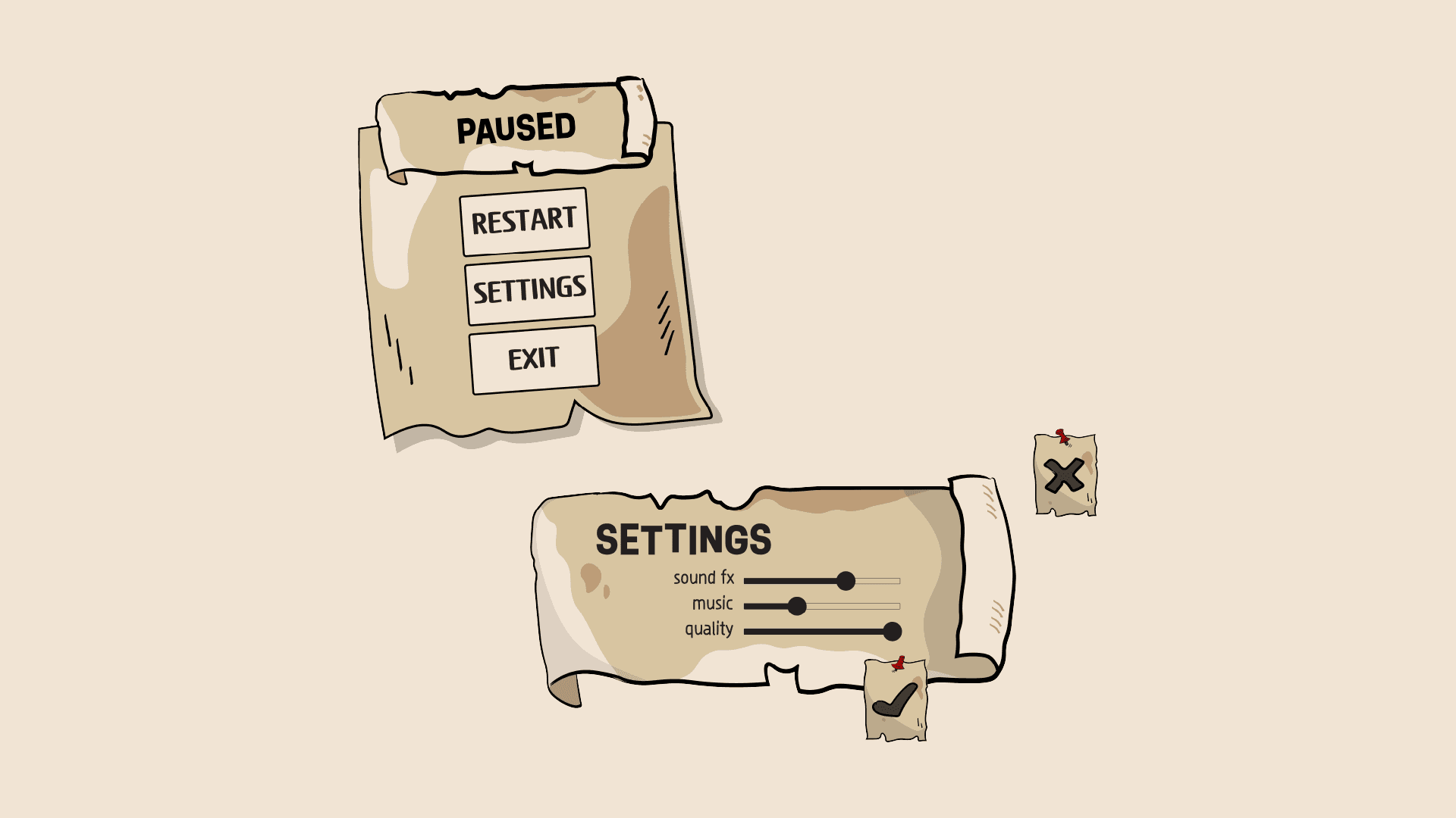 Image of 3 pixelated flat icons