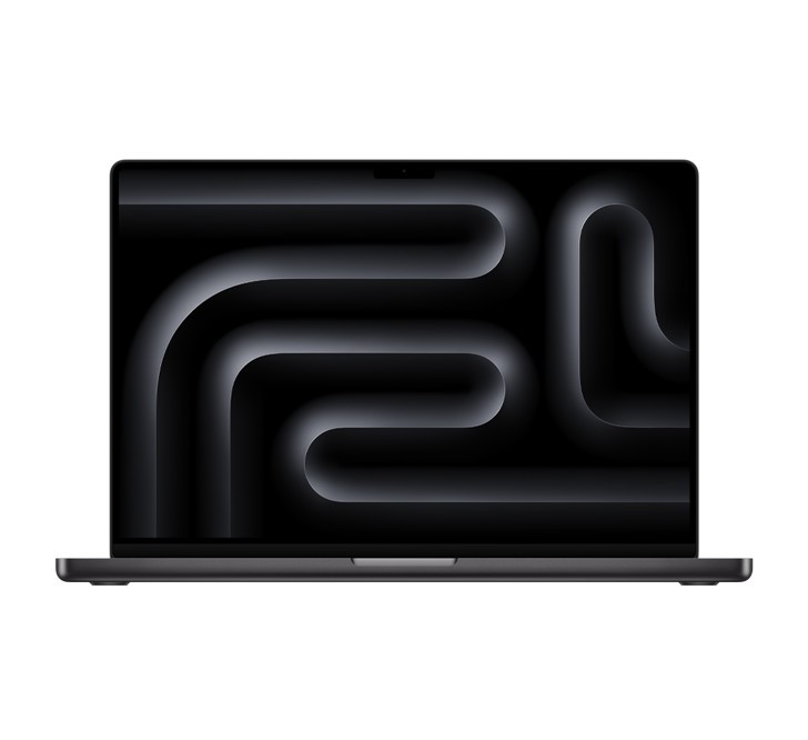 Silver MacBook Pro on a minimalist white desk, representing enterprise hardware standards.