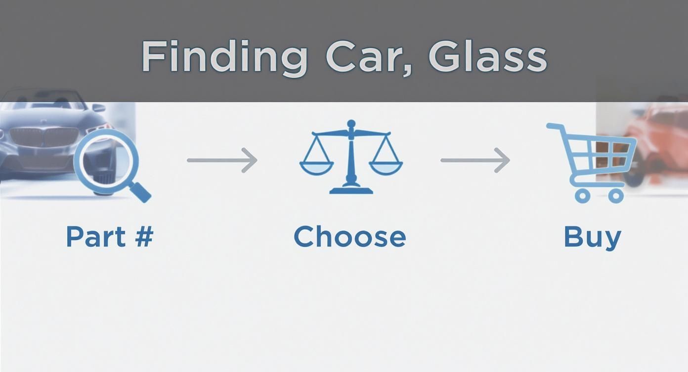 Infographic about how to replace a car window glass