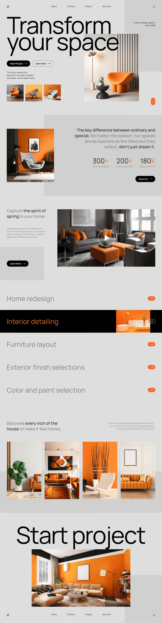 Faune Interior Design agency Website mockup 3