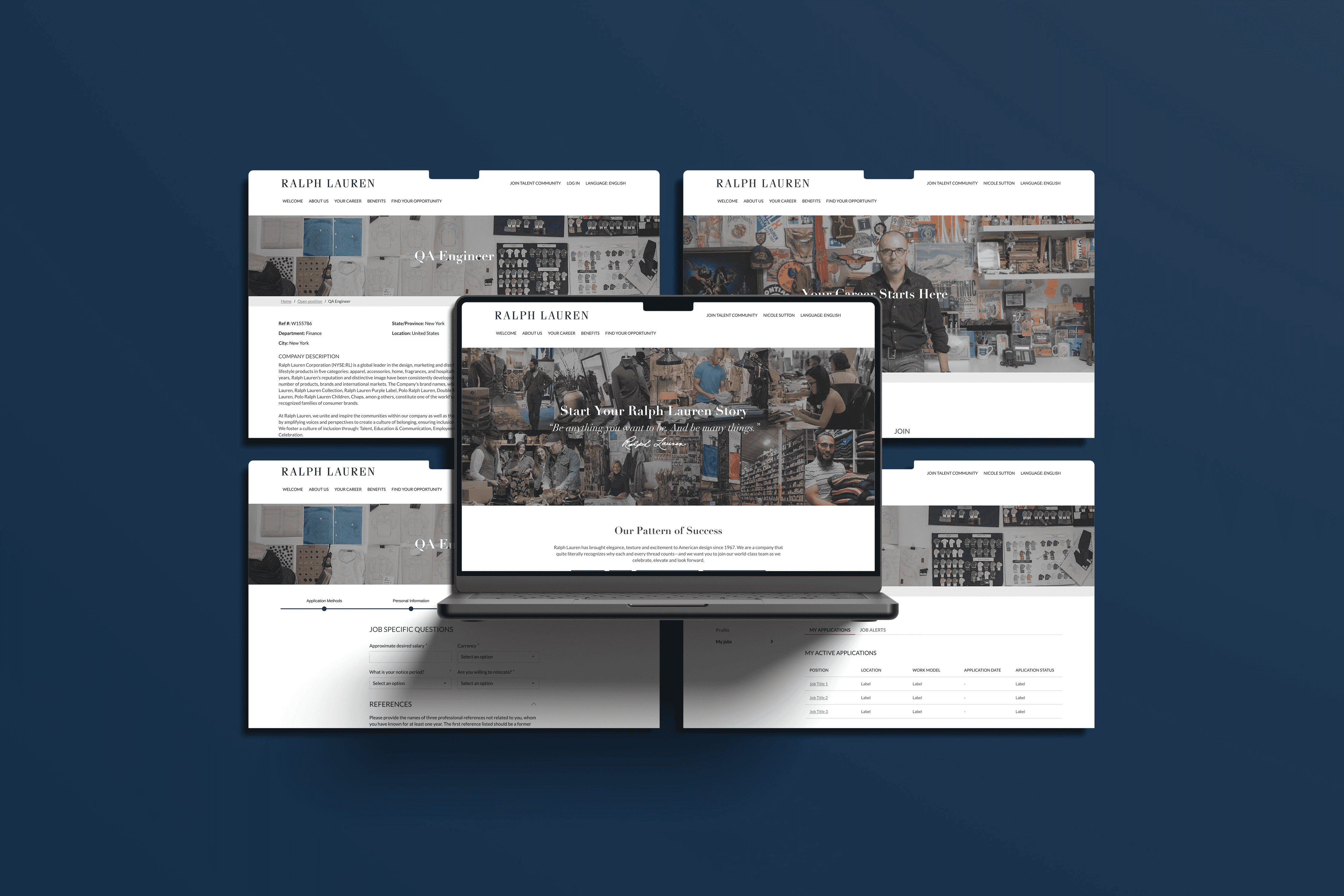 Mobile views presenting a chat and a map view