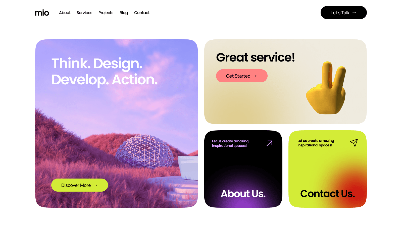 Web browser displaying photography website