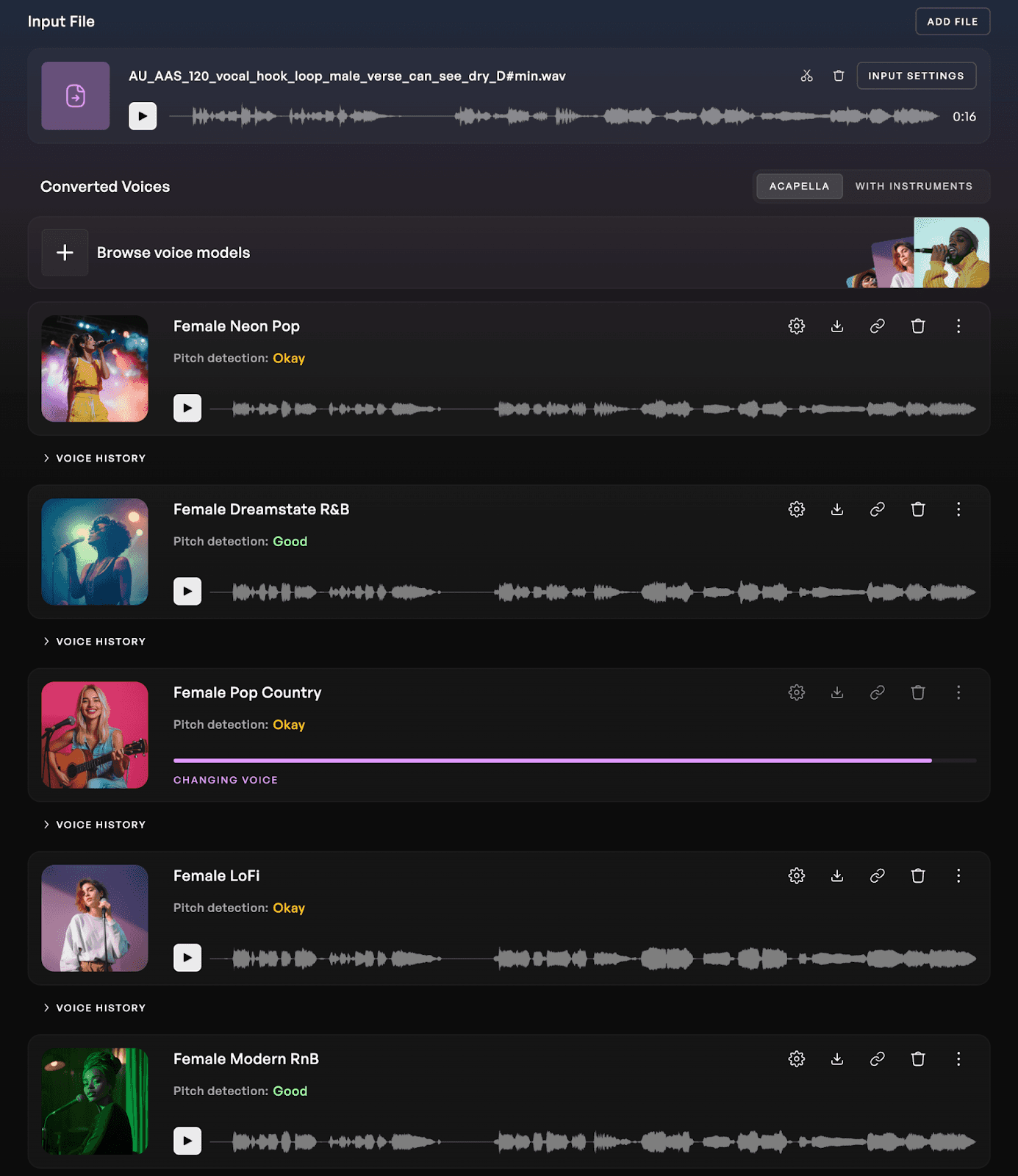 Image of Kits Studio converting multiple singers