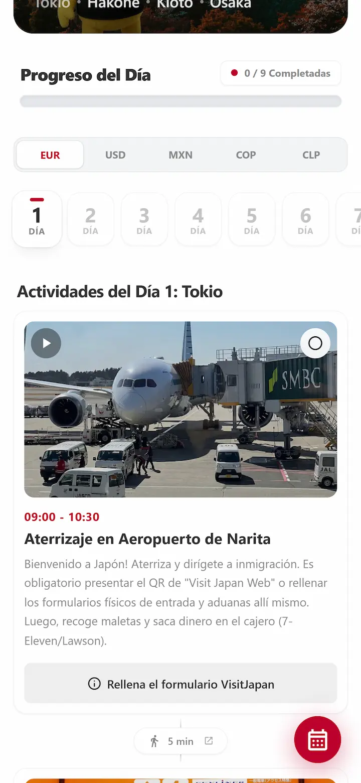 itinerario japonizados