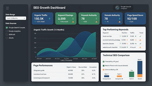 Dashboard mit Balken