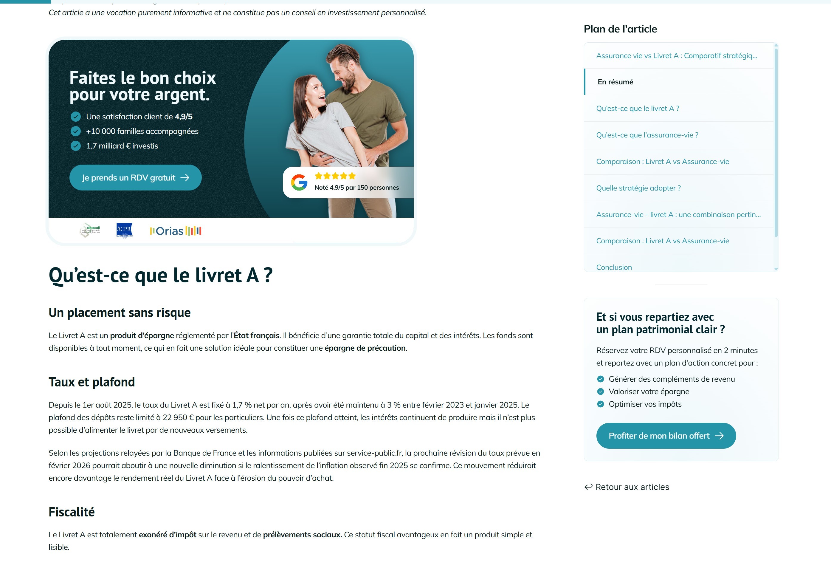 contenu article blog site rivaria capital