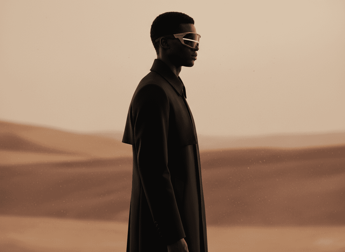 Atmospheric portrait in desert light