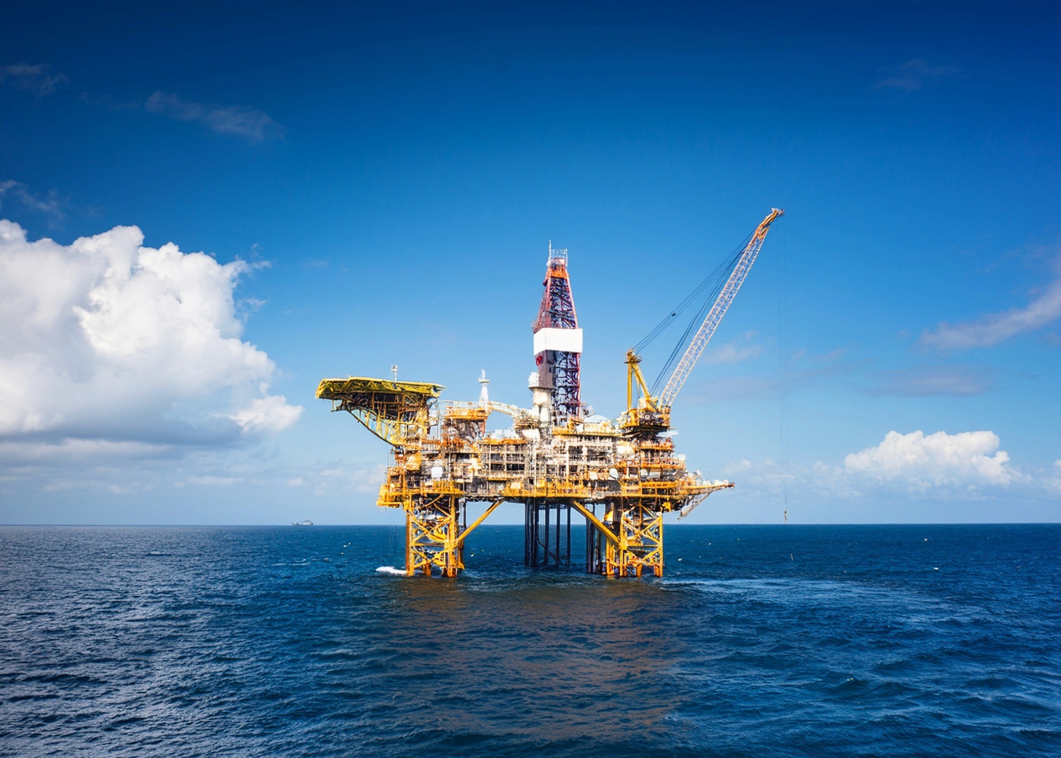 Oil rig off the coast of texas
