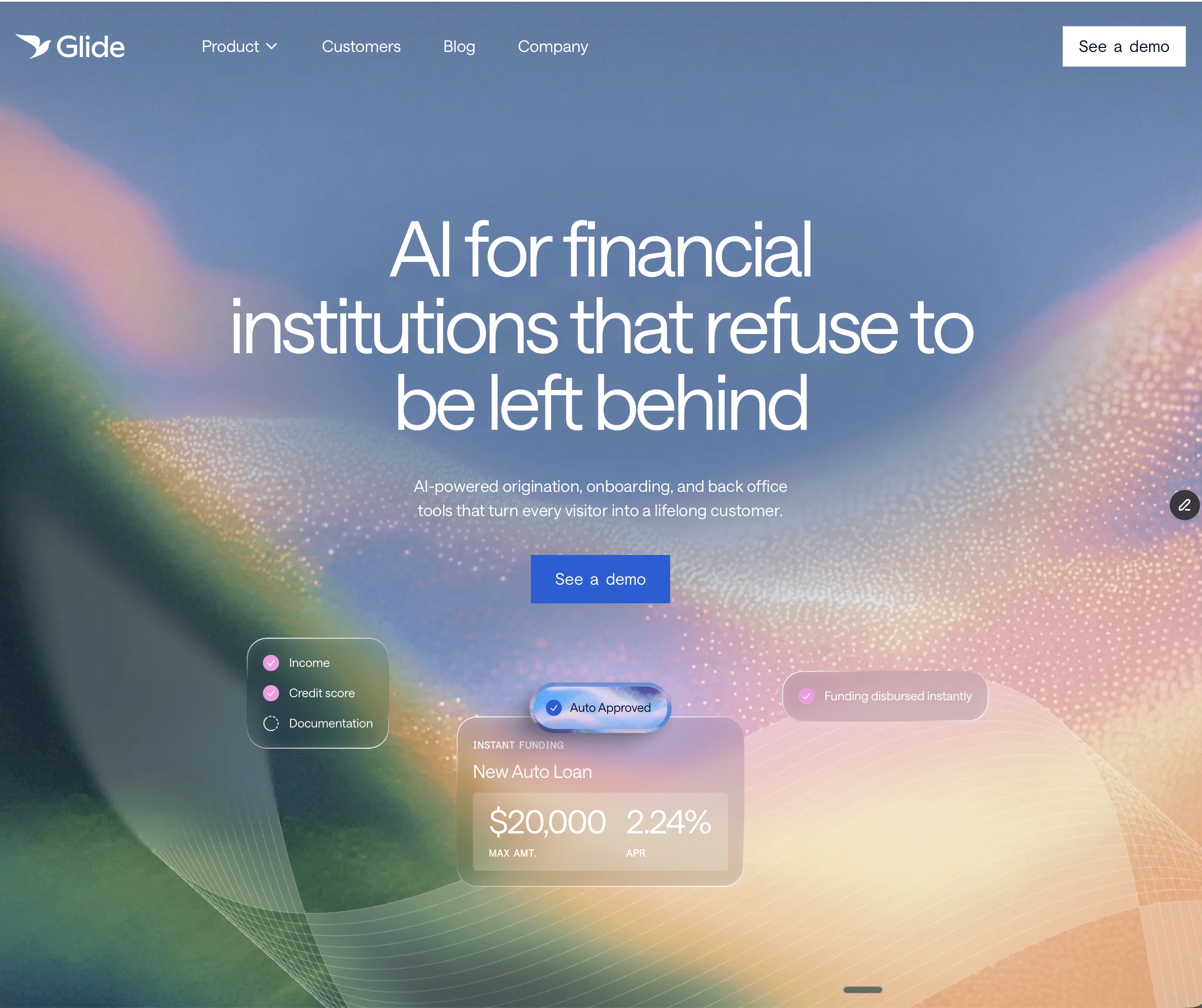 A vibrant, abstract digital background with glowing particles and smooth color gradients, illustrating the seamless.