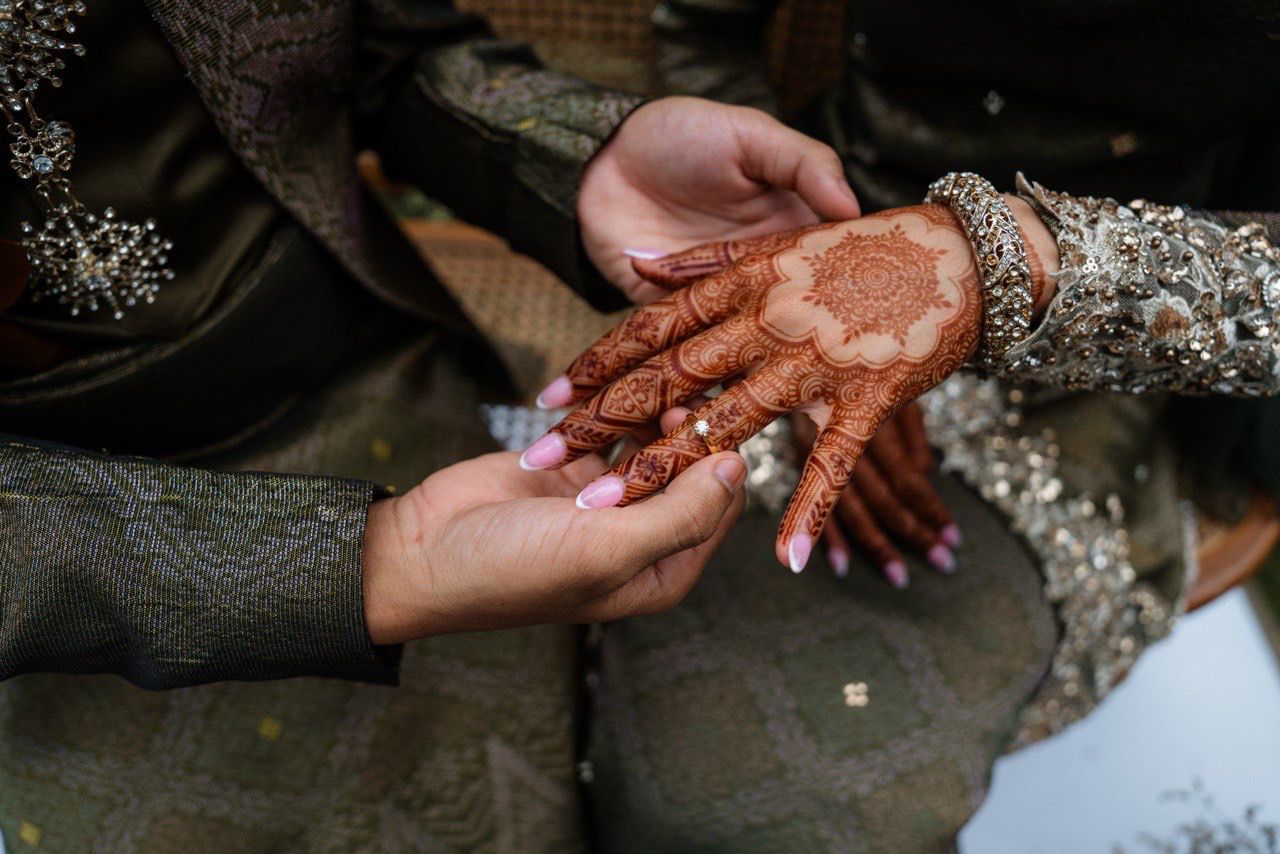 Bridal wrist intricate design henna in Singapore.