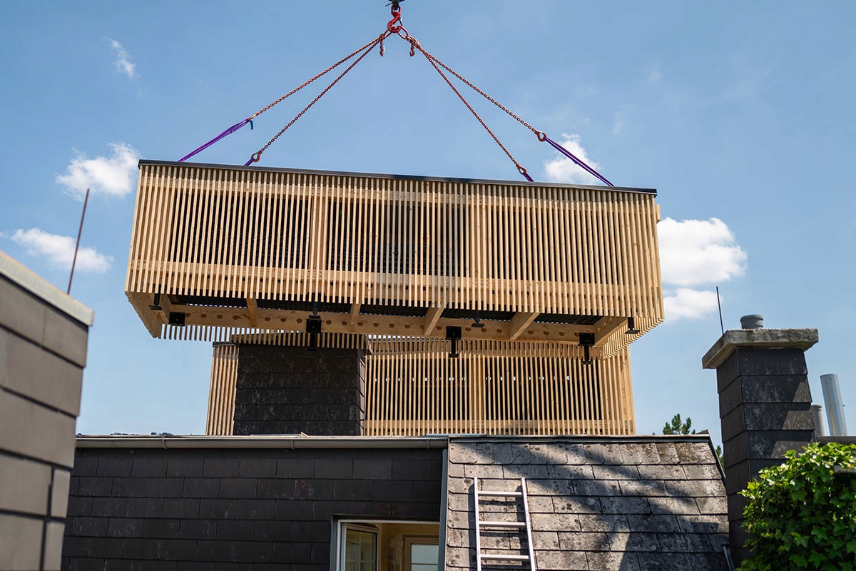 Roots Hub mit hybrider Wärmequelle  aus stiller Luftwärme und Erdwärme