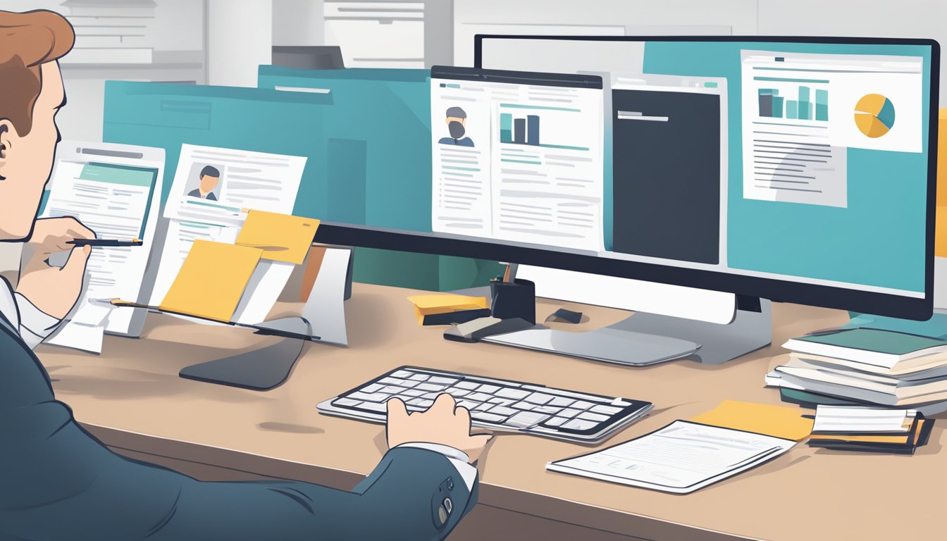 Eine Illustration, die zeigt, wie Recruiter mit Shortlisting-Tools effektiv Bewerberprofile filtern, um die Top-Kandidaten für die nächste Runde auszuwählen.