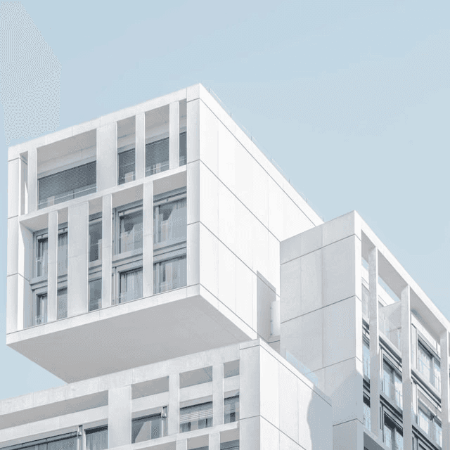 image of a white blocky building