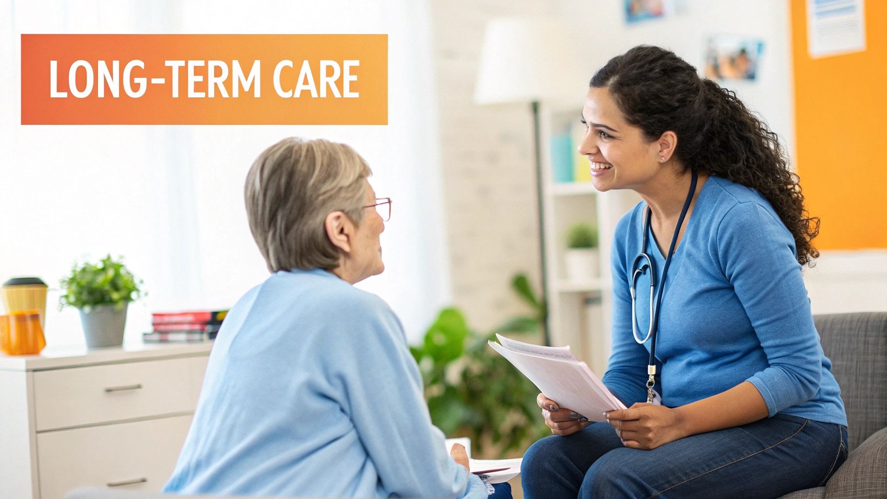 A healthcare professional reviewing a patient's progress chart.