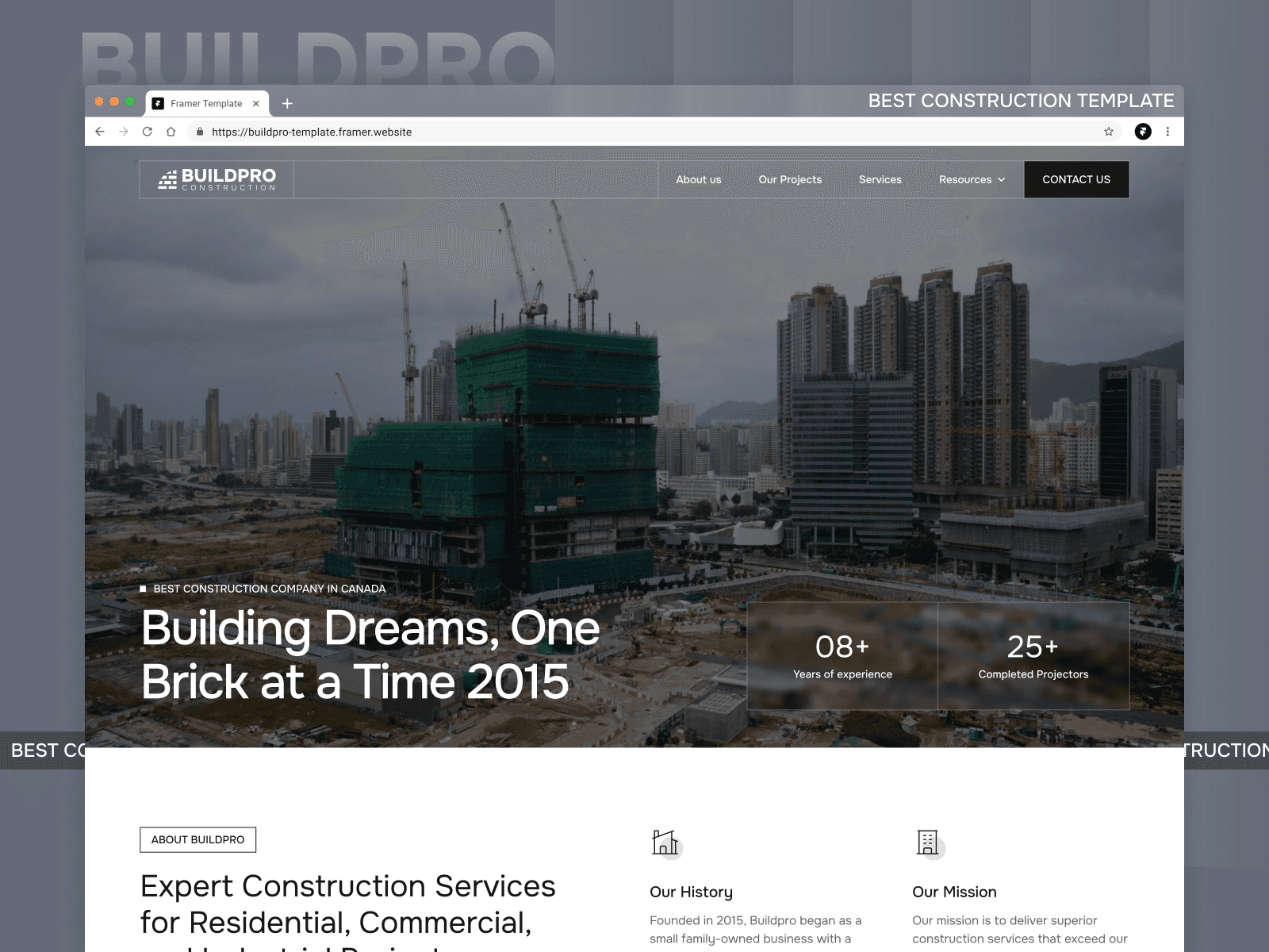 Top 11 Construction Website Templates - Buildpro X
