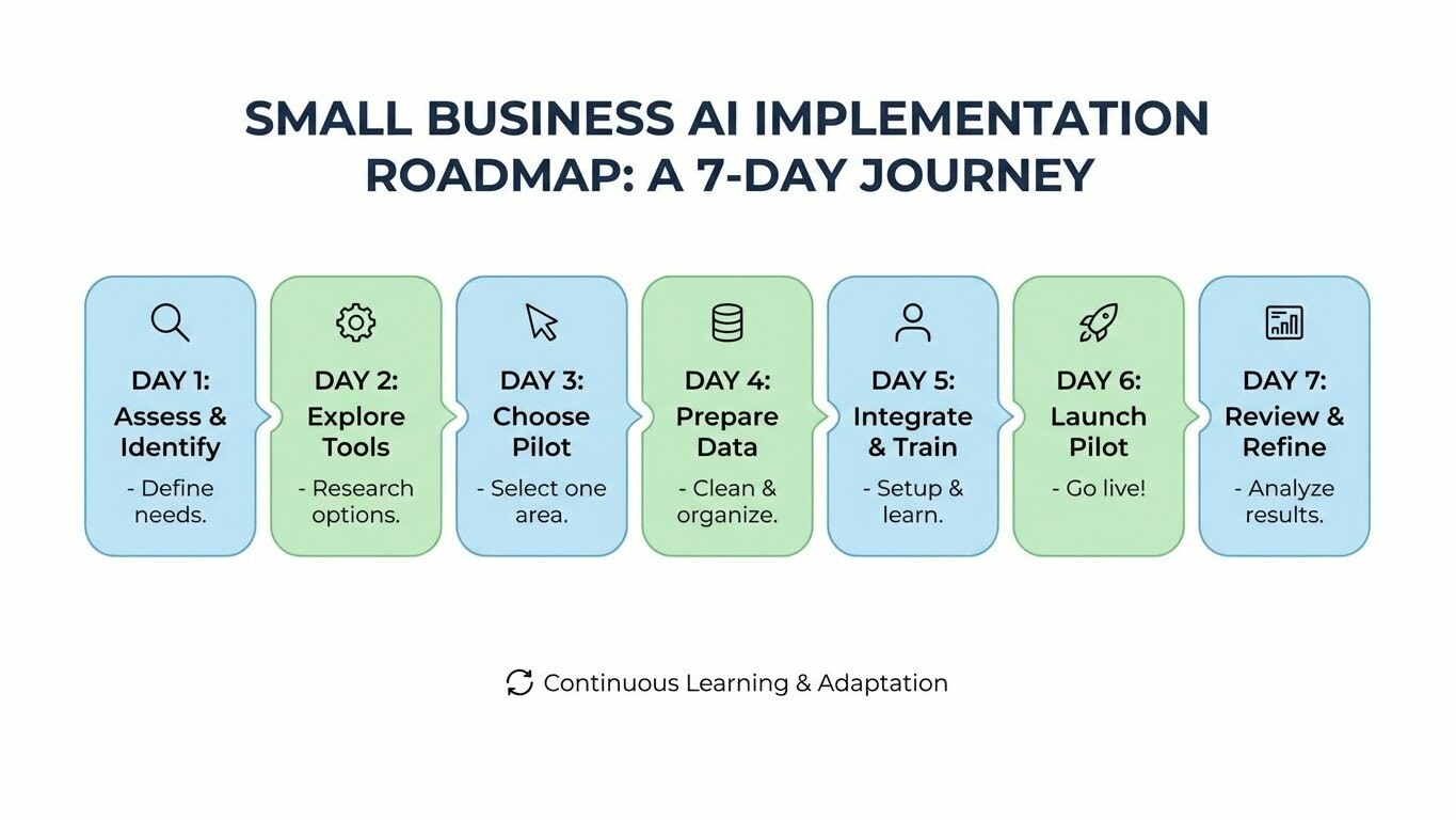 7-day AI implementation roadmap for small businesses