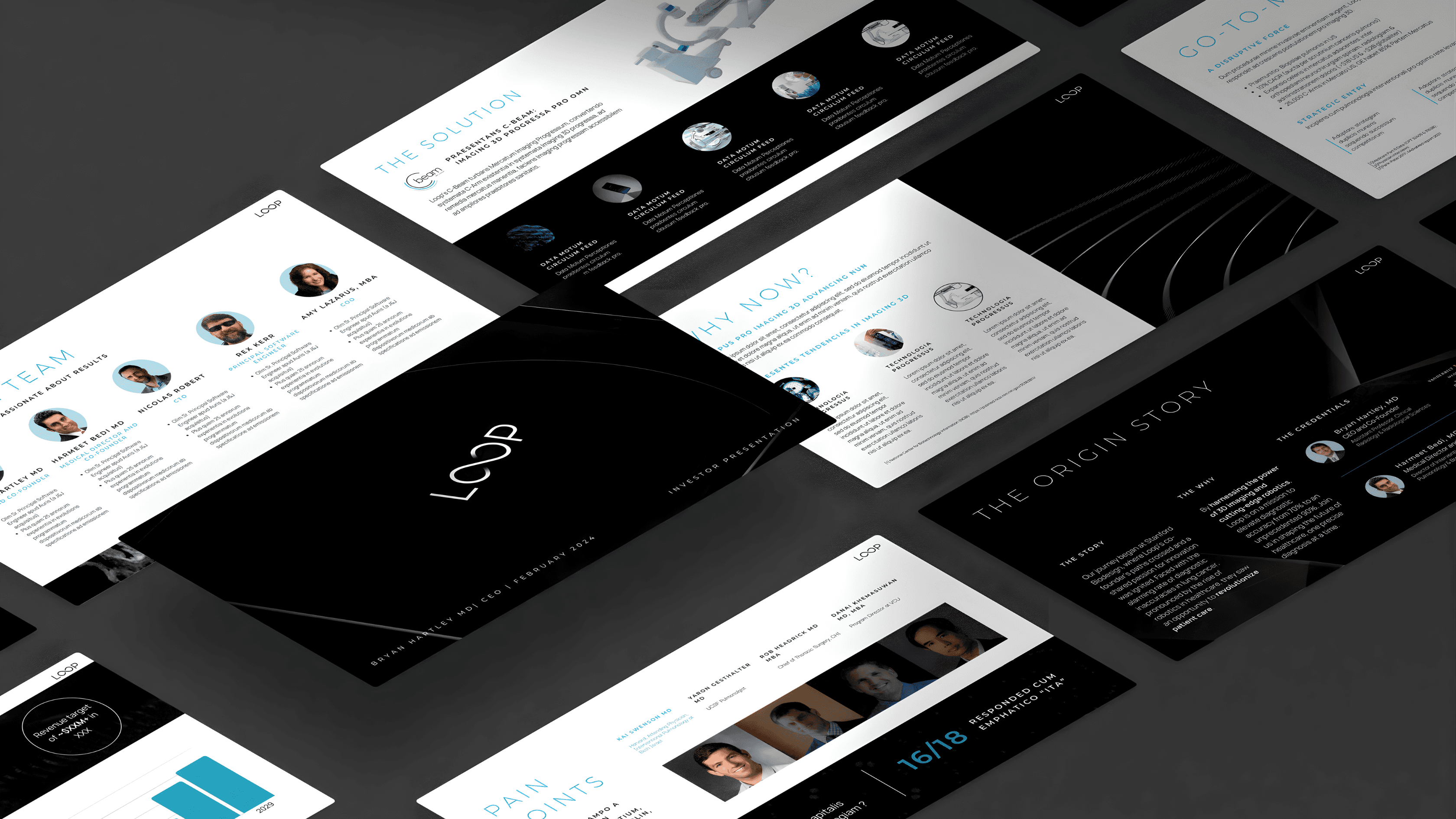 Various presentation intro slides