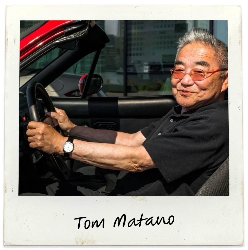 Tom Matano at the wheel of an MX-5