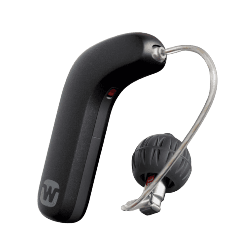 Micro-contour rechargeable Widex SmartRIC 440, appareil auditif moderne pour une écoute confortable au quotidien. Bilan auditif gratuit chez Audio Pour Tous..