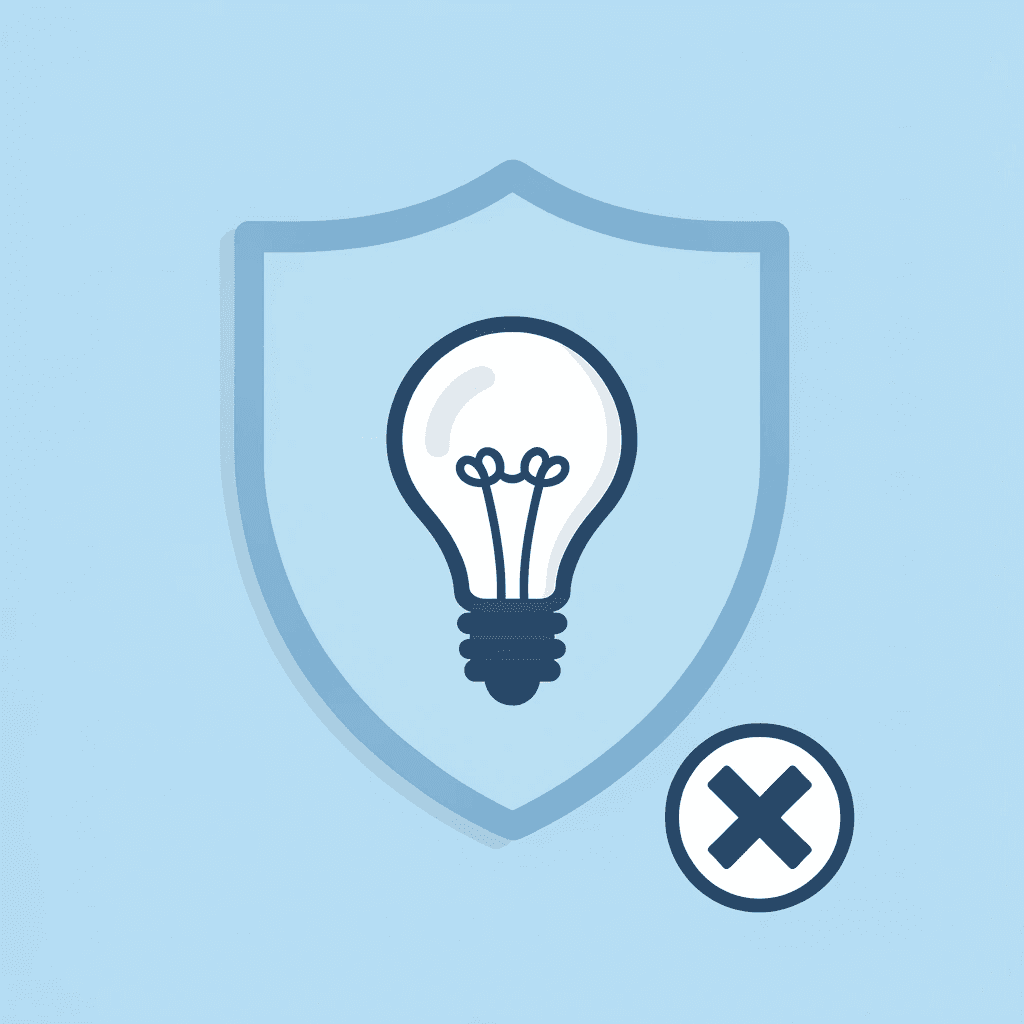 Shield icon protecting against over-planning rigid activities without flexibility