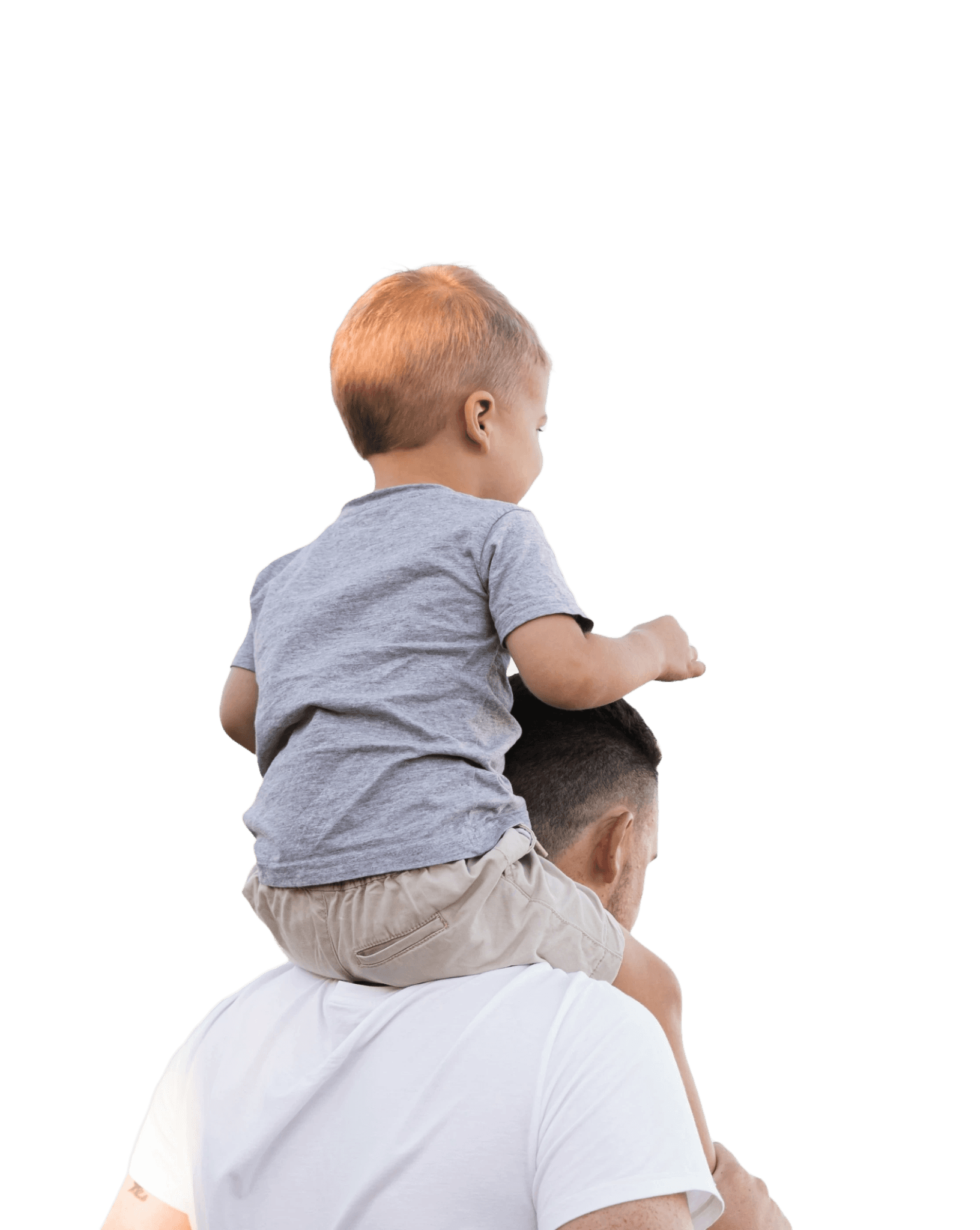 Transparent Image of Child on Shoulders