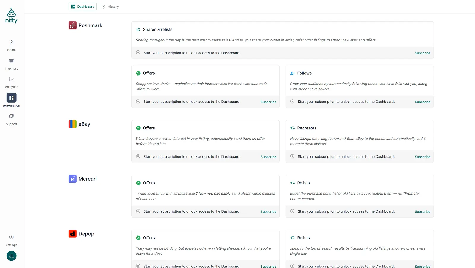 Nifty Dashboard