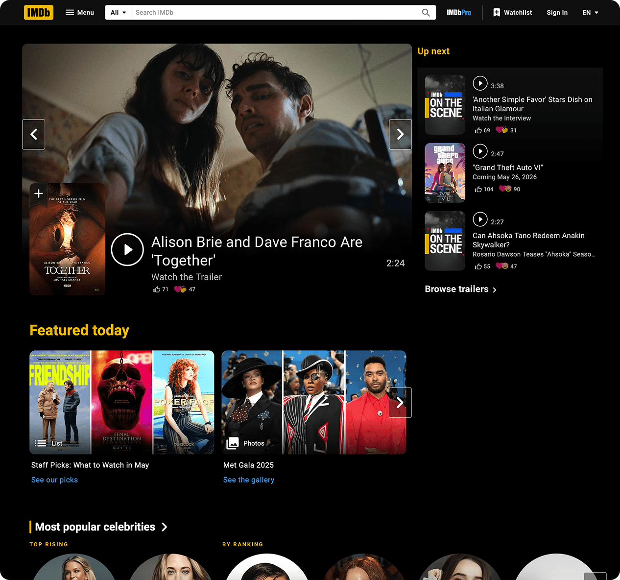 imdb ratings with tmbd metadata