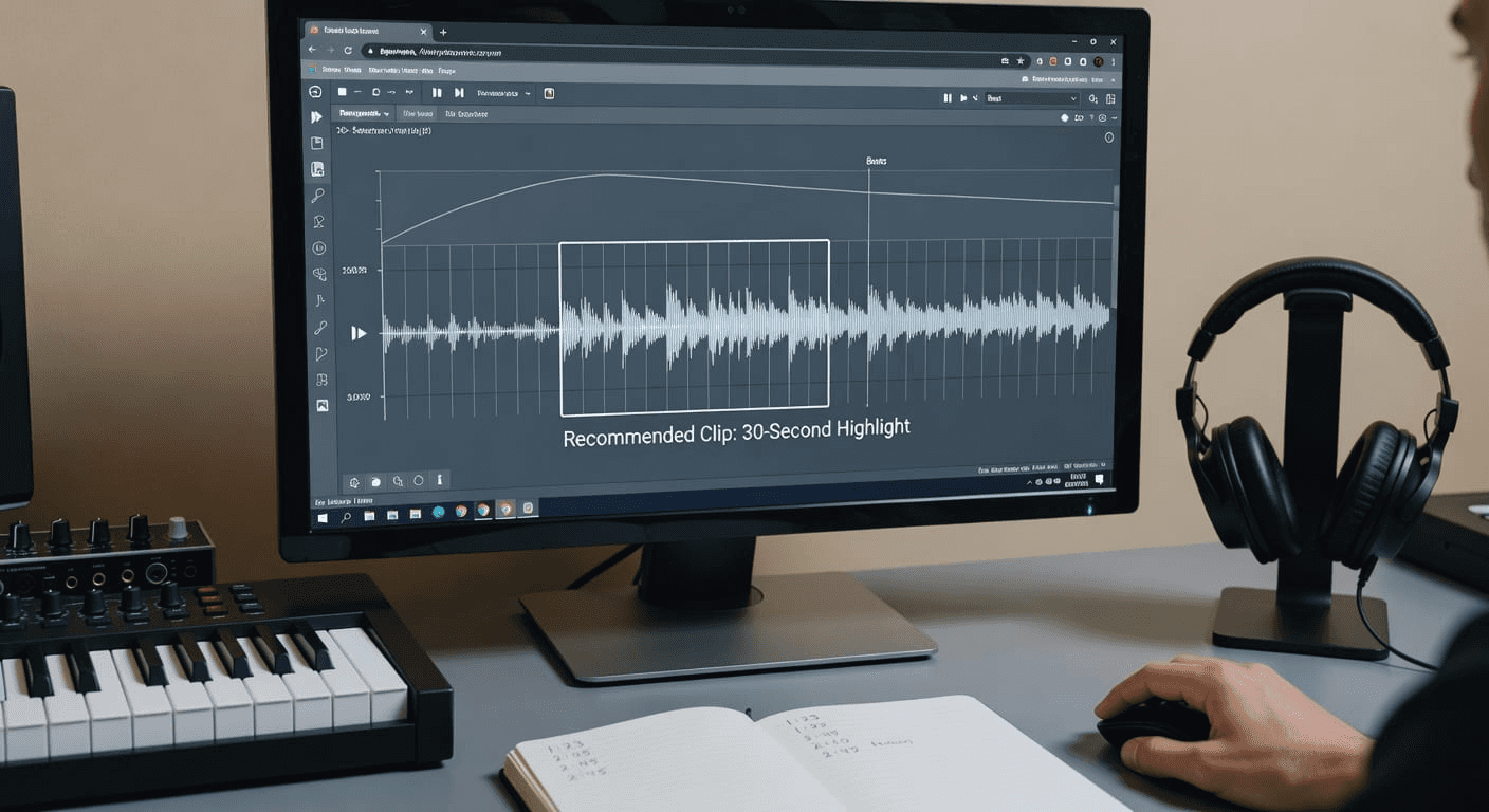 Man edits audio waveform on computer - Best Ai Tools For Viral Tiktok Content