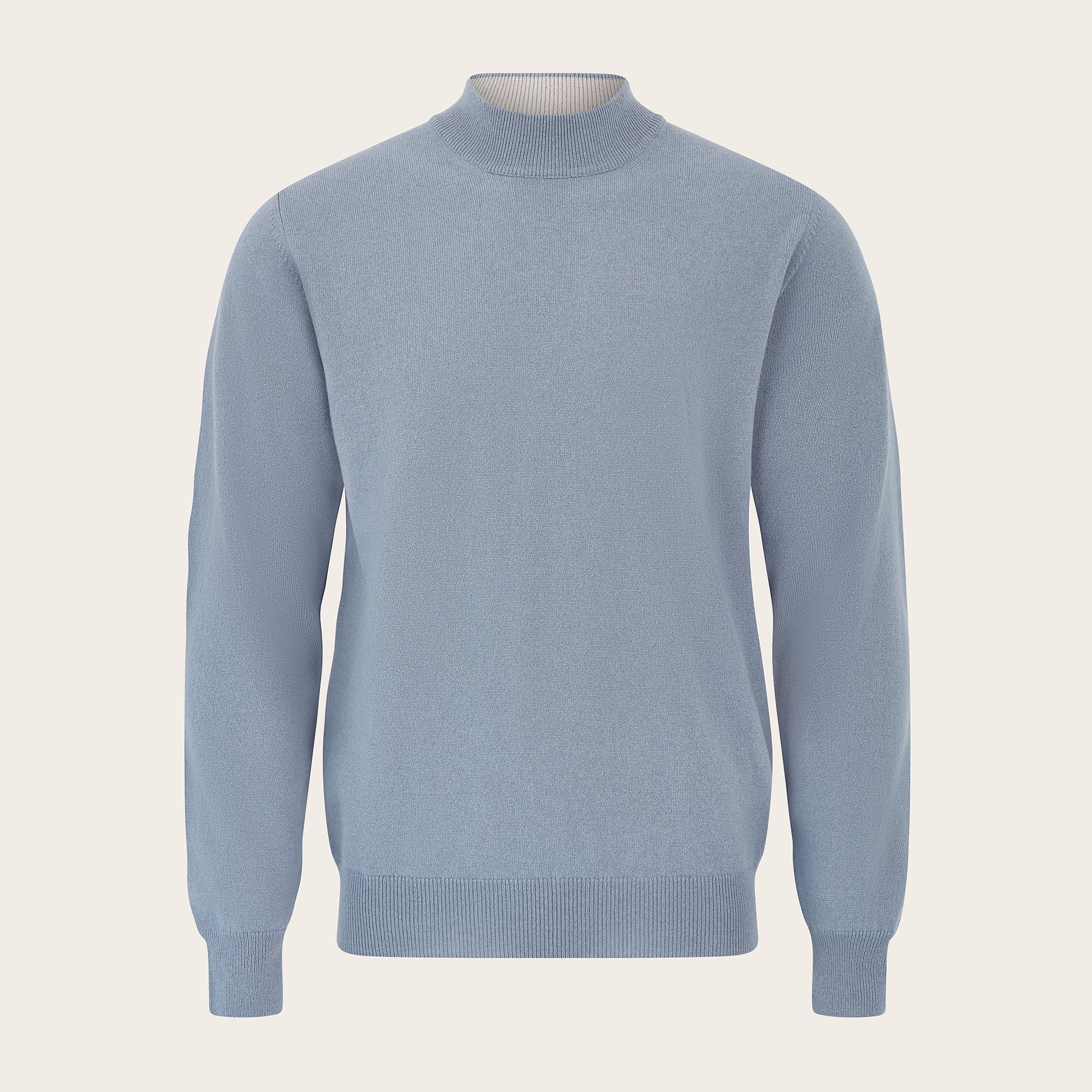 Pure Cashmere Mock Neck Jumper - Mandelli UK