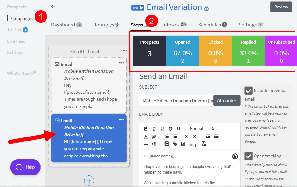 ab testing in quickmail