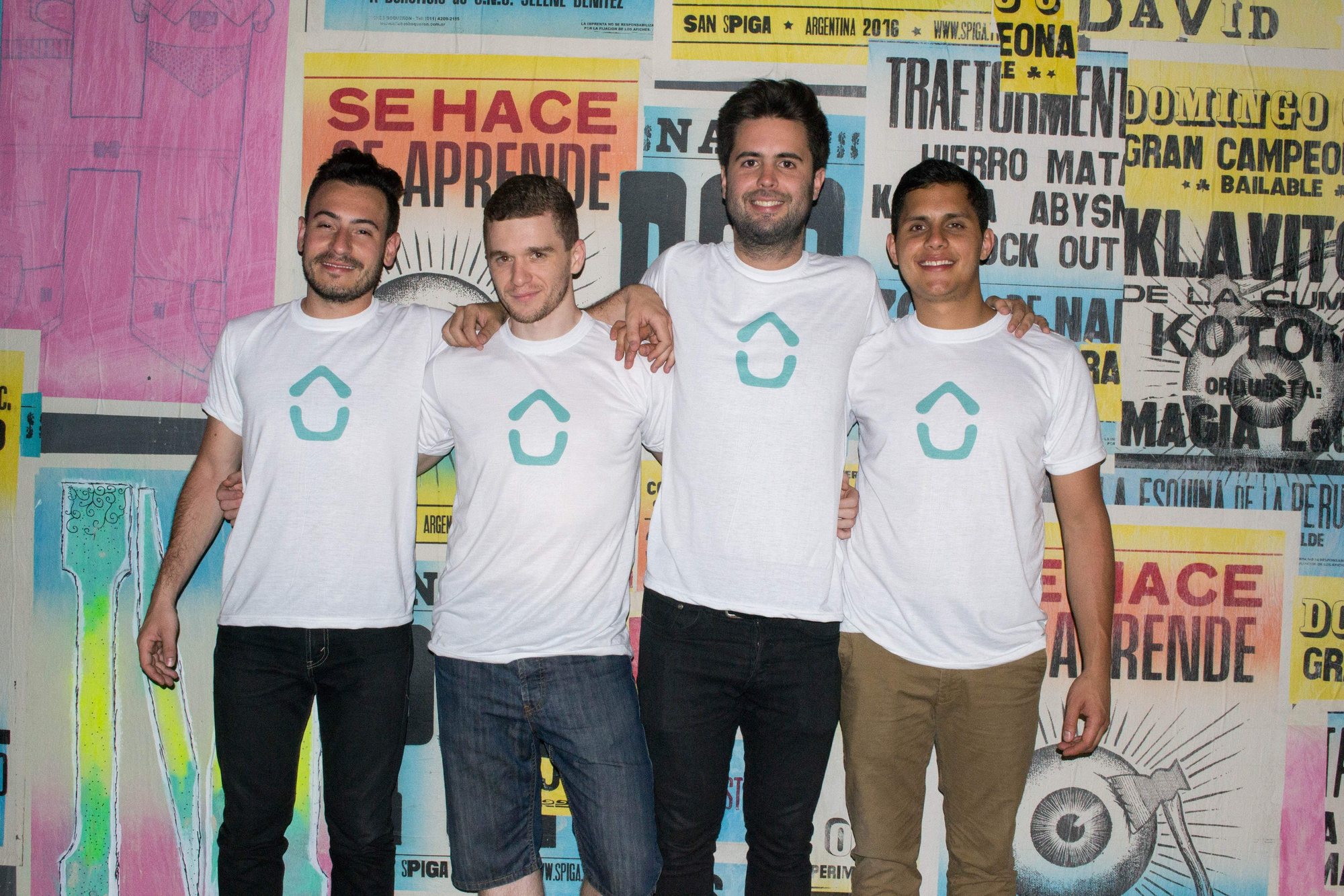 Coderhouse team in branded shirts, 2021