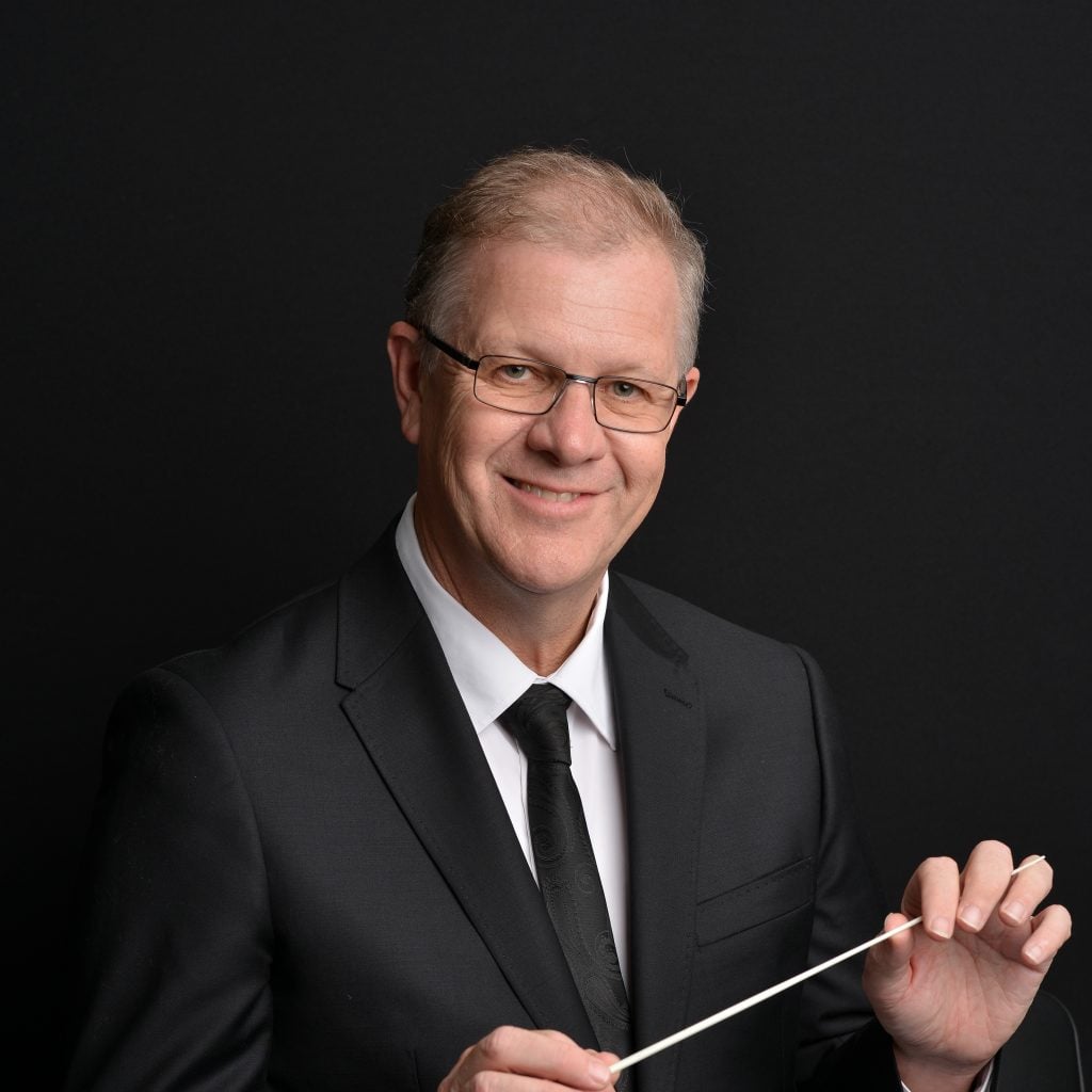 Zhang Wei conducting the China National Symphony Orchestra, Beijing, 2024. Photograph: CNSO Press.