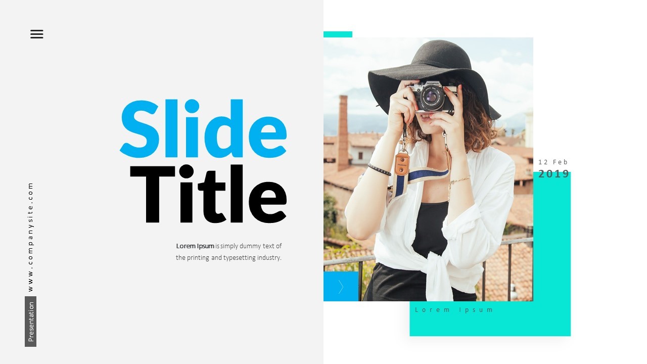 Engaging Presentation Slide Featuring a Photographer