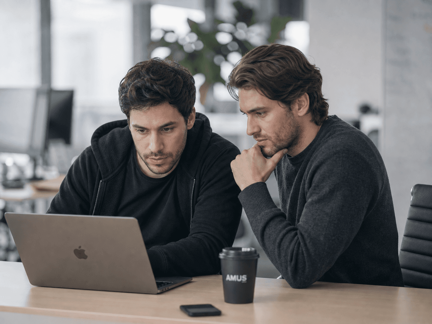 Collaborative brainstorming in a startup office
