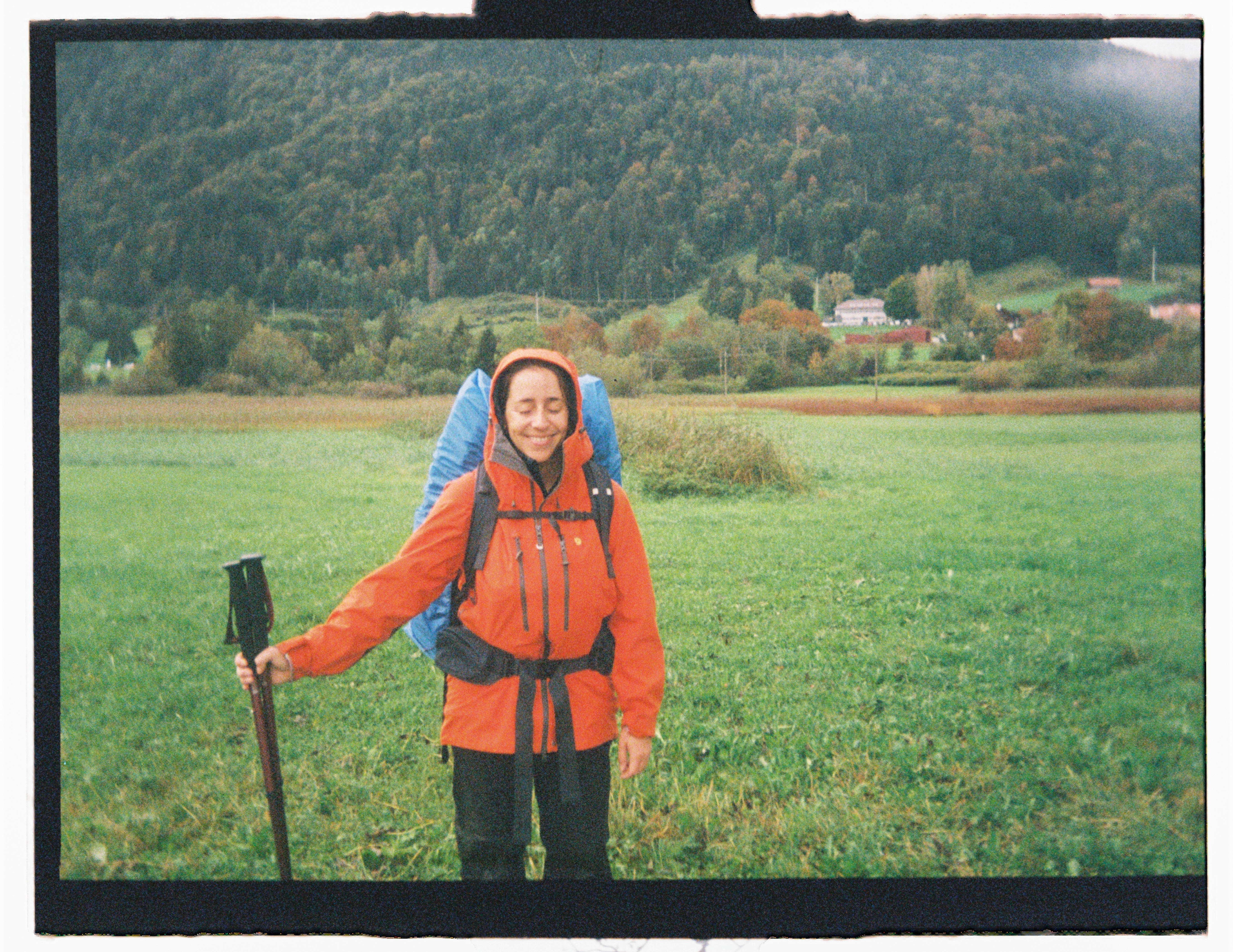 the orange jacket