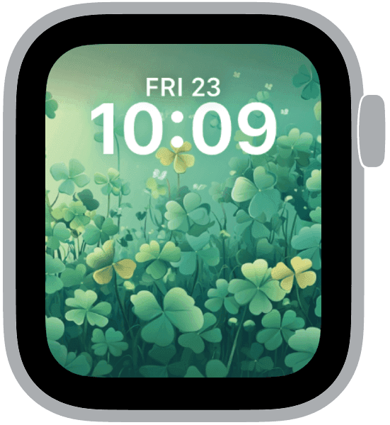 an apple watch face from the st. patrick's day gradients collection
