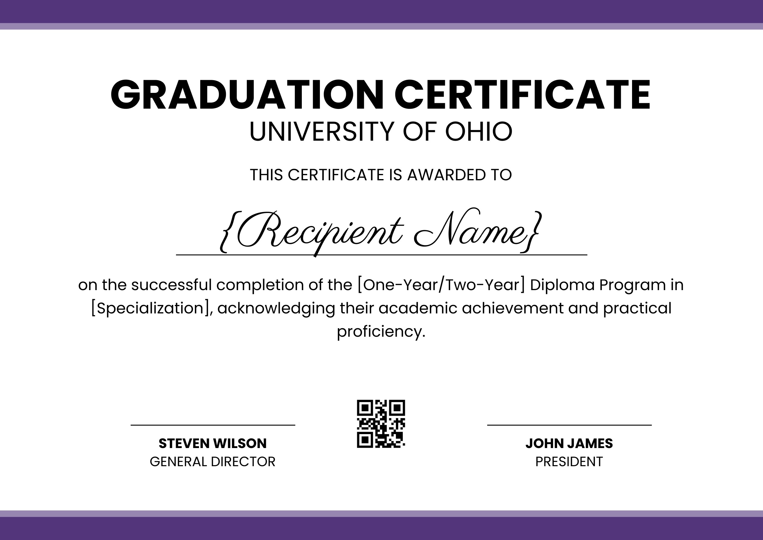 Wauld - Simple and professional diploma graduation certificate template